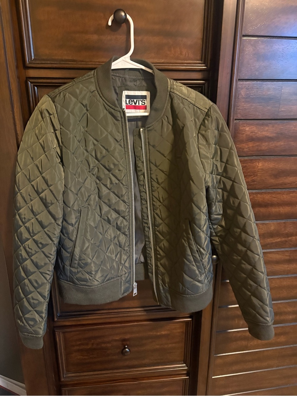Levi's Quilted Bomber Jacket - Olive Green